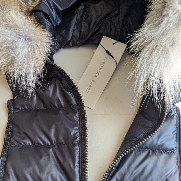 Veronica Beard Fur Lined Hoodie Puffer Vest DICKEY - Picture 5 of 8